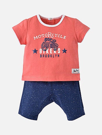 SHORT MOLLETON ET T SHIRT SERIGRAPHIÉ