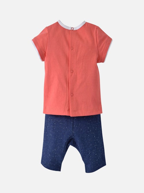 SHORT MOLLETON ET T SHIRT SERIGRAPHIÉ - Kiabi