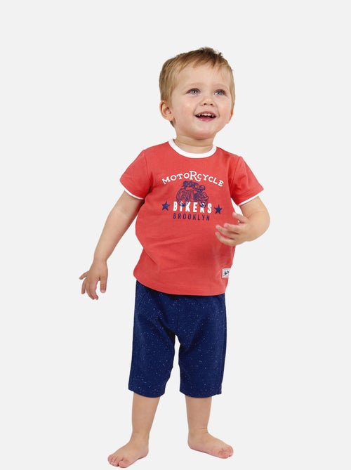 SHORT MOLLETON ET T SHIRT SERIGRAPHIÉ - Kiabi