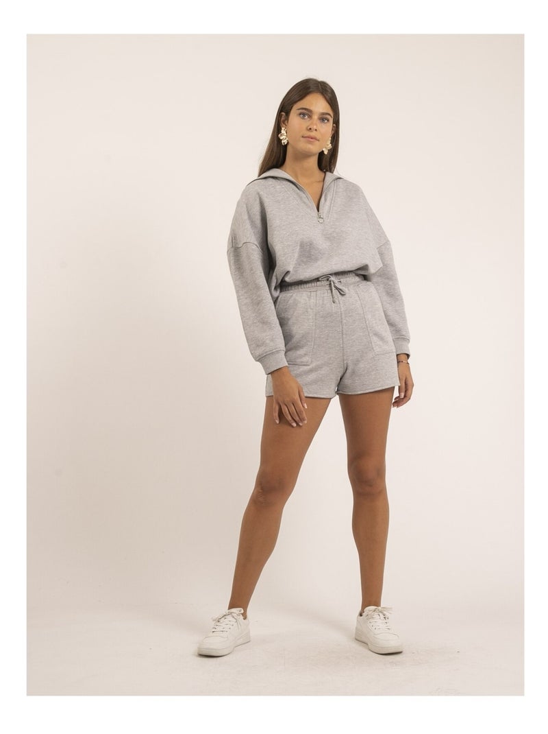 Short molleton XONARA Gris - Kiabi