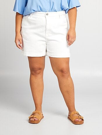 Short mom à taille élastiquée