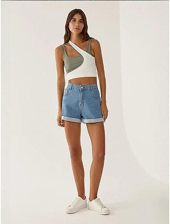 Short Mom Fit à revers