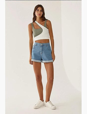 Short mom fit à revers hiccup