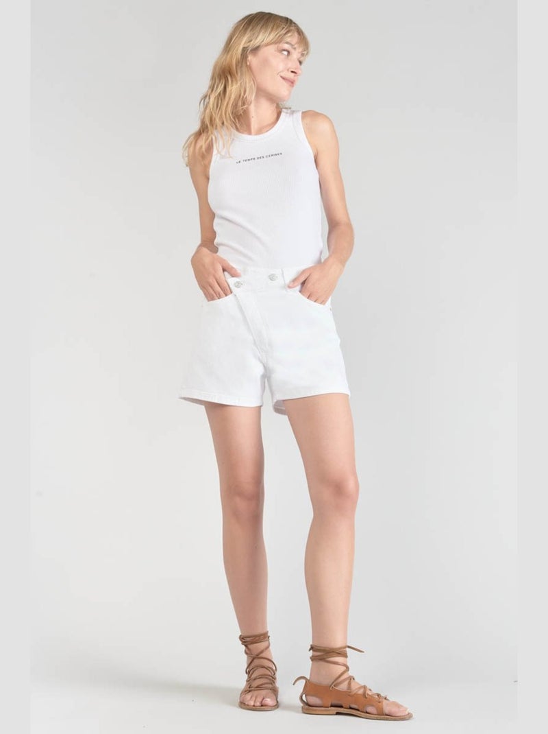 Short MOSTA en jeans 'Le Temps Des Cerises' Blanc - Kiabi