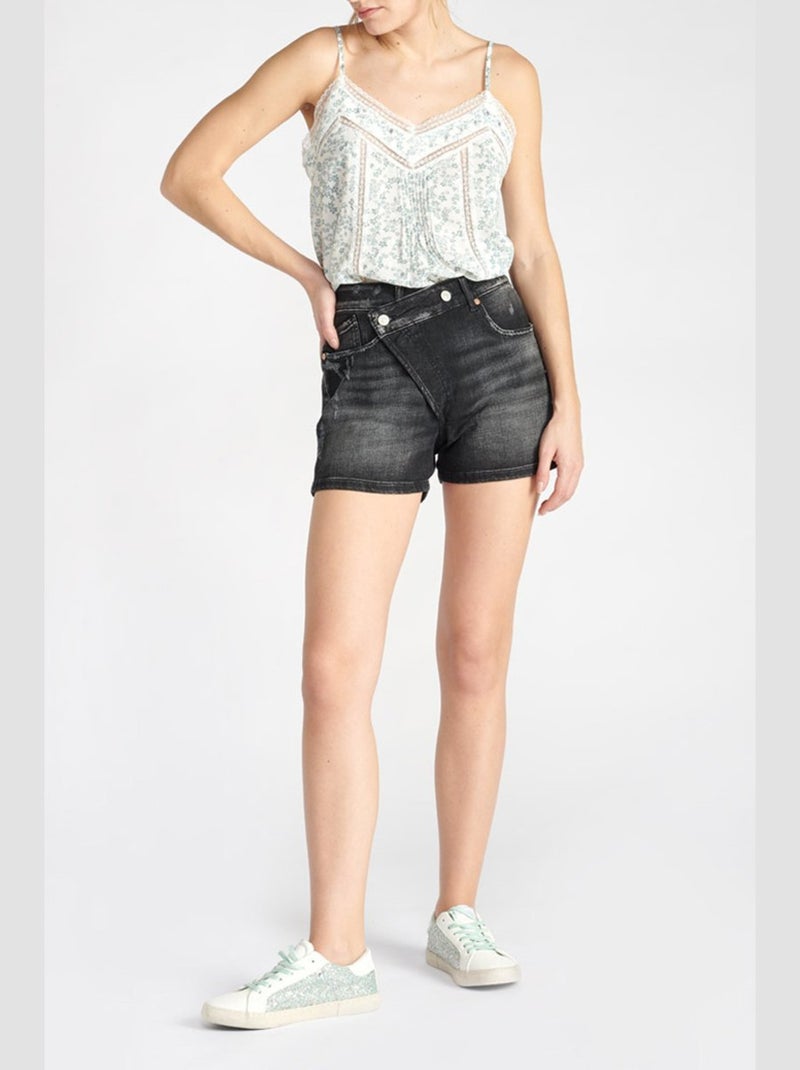 Short MOSTA en jeans 'Le Temps Des Cerises' Noir - Kiabi