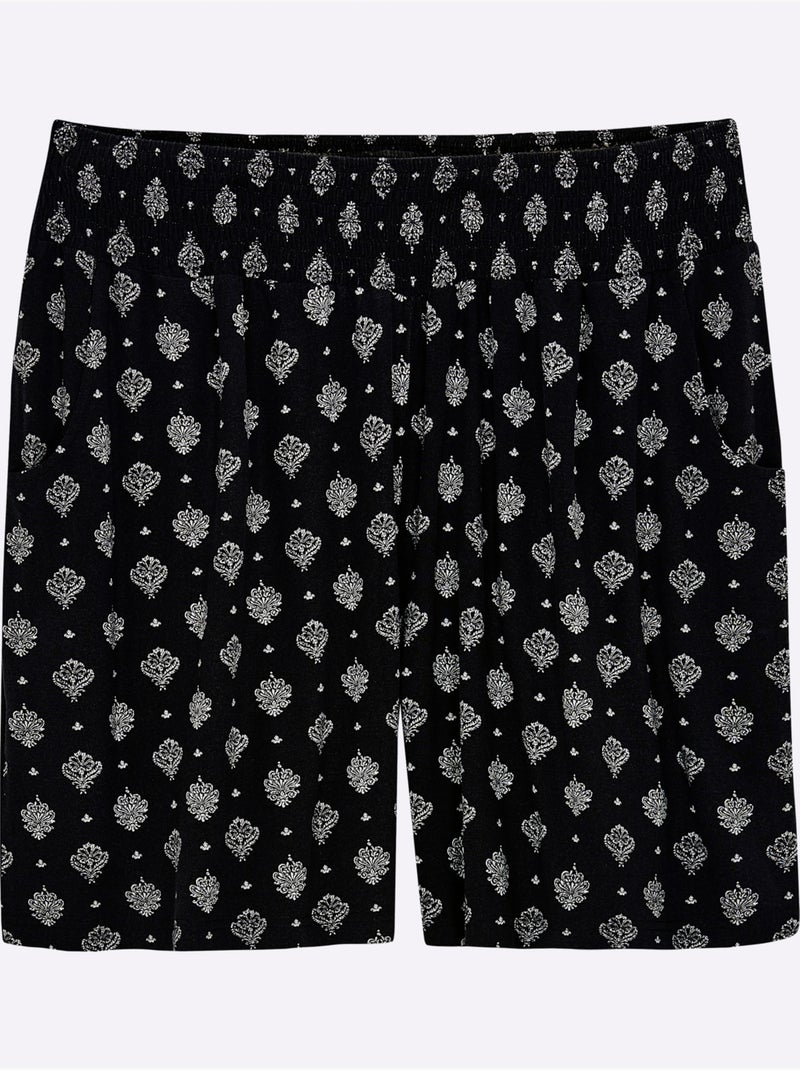 Short Motif Imprimé - Taille Standard - Sheego Noir Ecru - Kiabi
