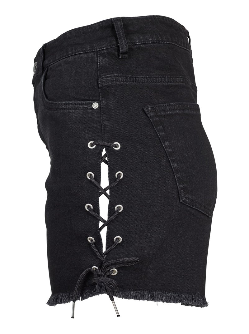Short motif/style à lacets - urban classics Noir - Kiabi