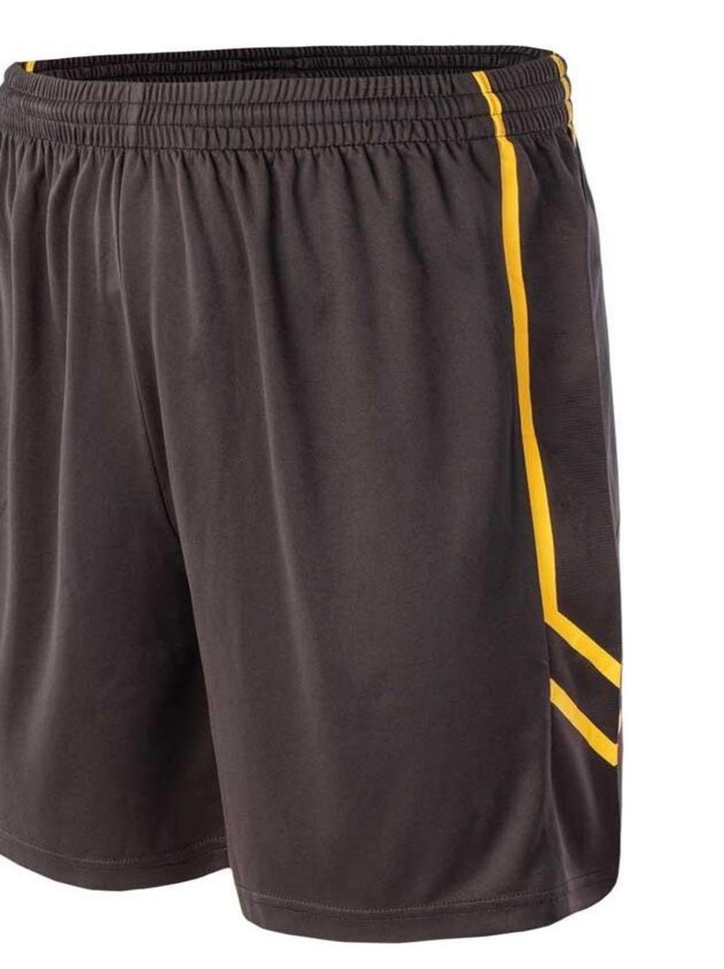 Short motif/style logo dunkey - huari Noir Jaune - Kiabi