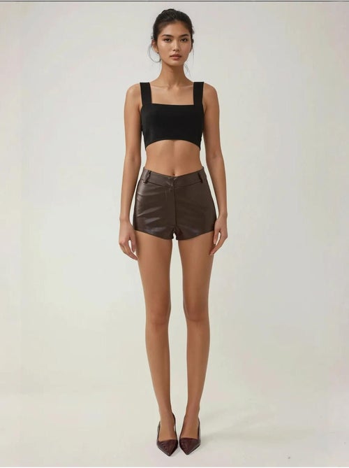 Short moulant en similicuir - Kiabi