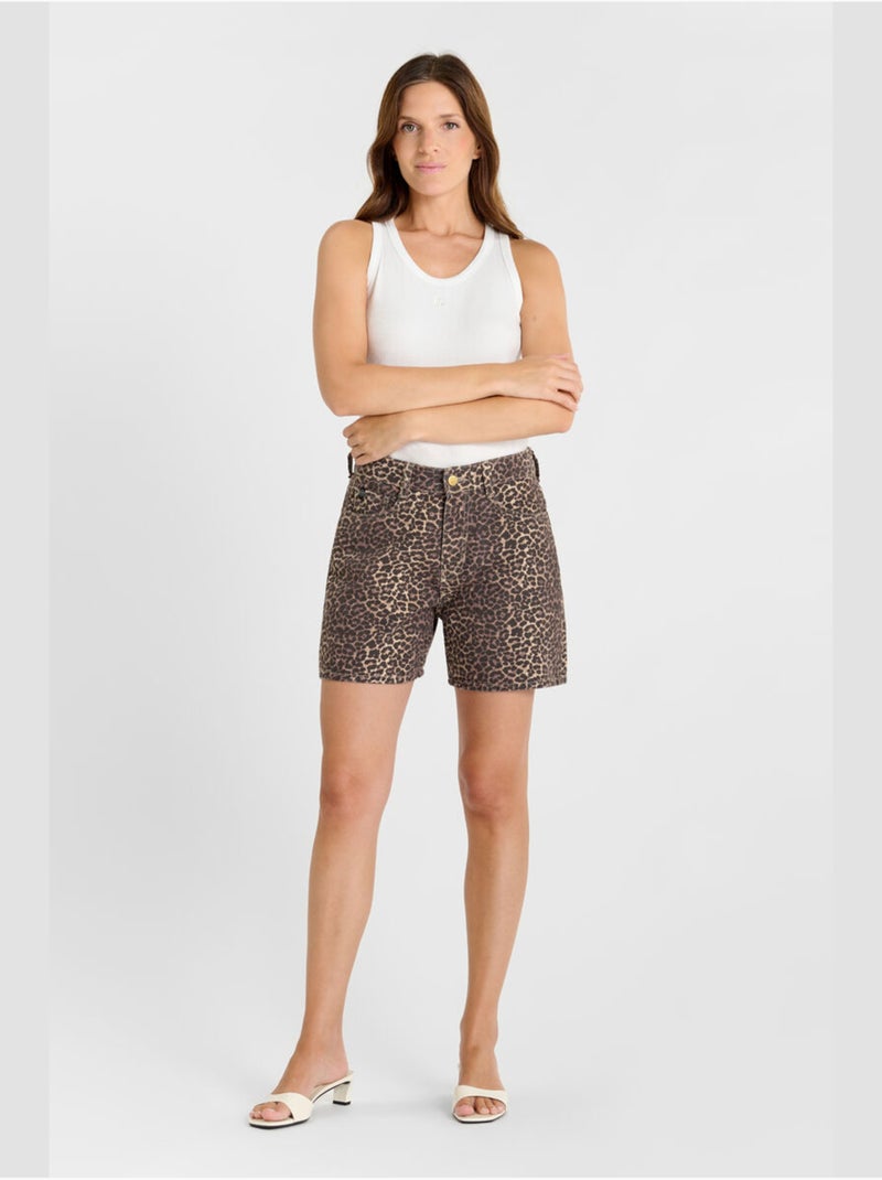 Short MUDA 'Le Temps Des Cerises' Marron/Beige/Noir - Kiabi