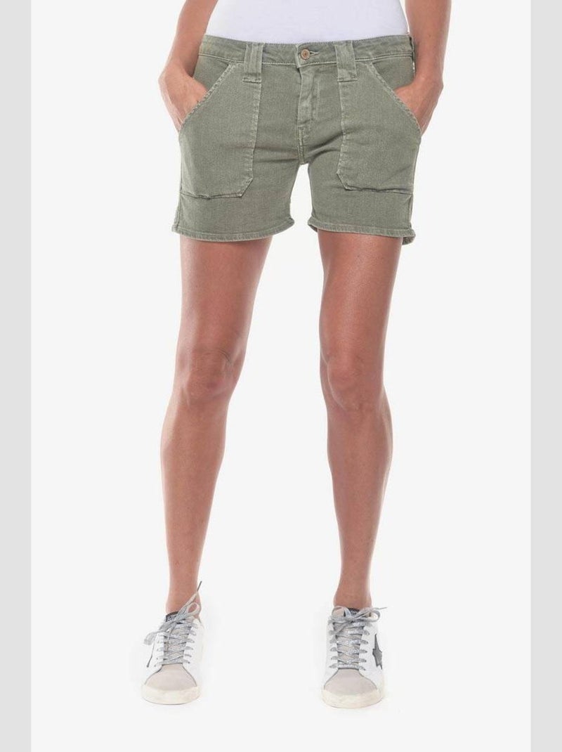 Short OLSEN2 en jeans 'Le Temps Des Cerises' Vert - Kiabi