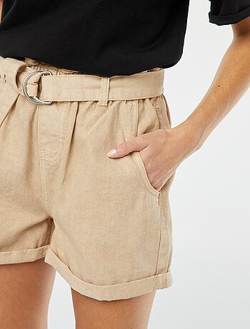 Short Paperbag avec ceinture