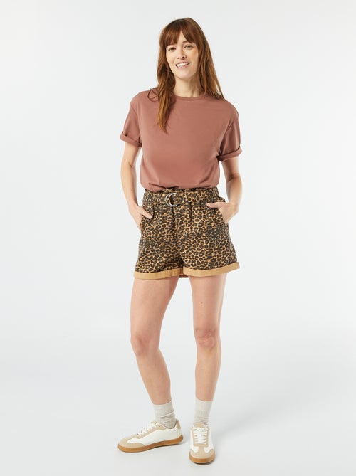 Short Paperbag avec ceinture - Kiabi