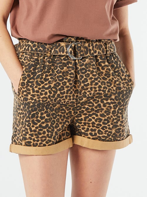 Short Paperbag avec ceinture - Kiabi