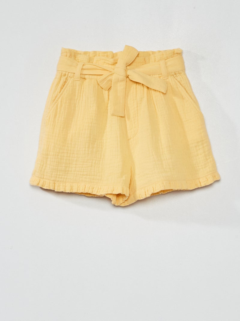 Short paperbag Jaune - Kiabi