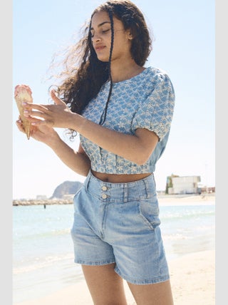 Short PELHAM en jeans 'Le Temps Des Cerises'