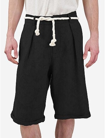 Short pour homme, jambes larges, taille mi-haute, avec détail à nouer giesto