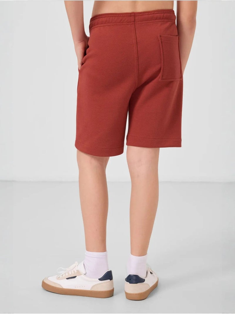 Short pour jeune coupe régulière taille mi-haute tommy Terracotta - Kiabi