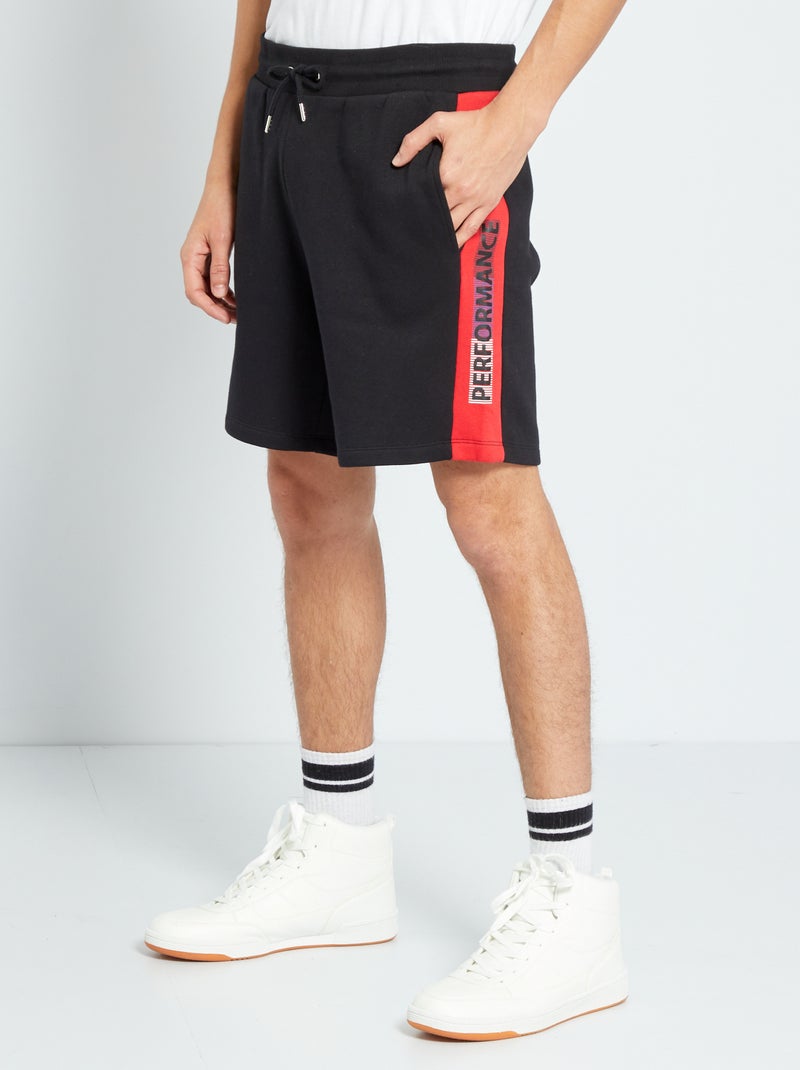 Short 'Produkt' sport noir/rouge - Kiabi