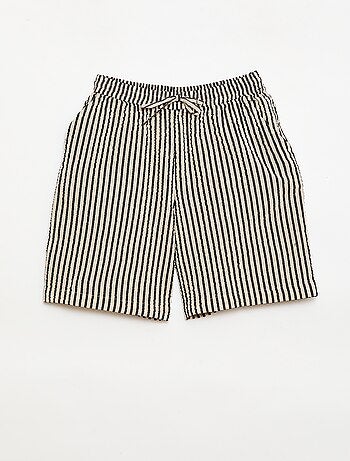 Short rayé avec cordons de serrage