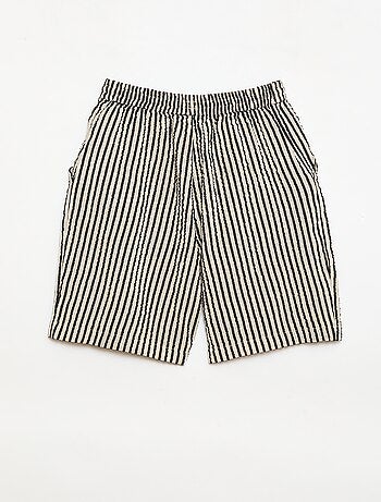 Short rayé avec cordons de serrage