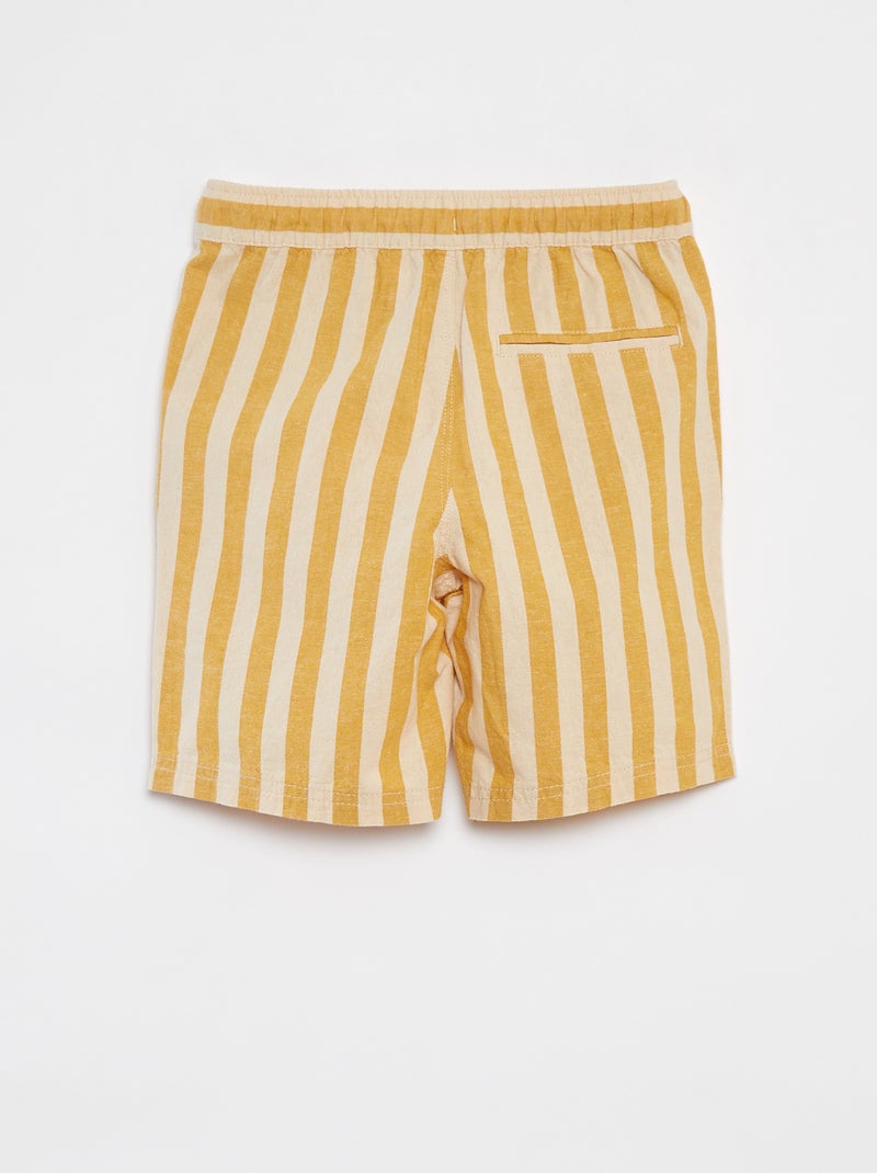 Short rayé avec poches BLANC - Kiabi
