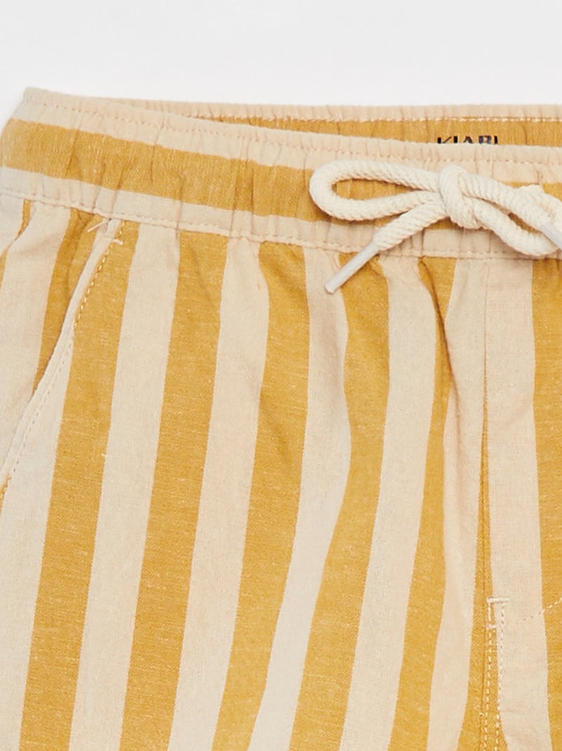Short rayé avec poches BLANC - Kiabi