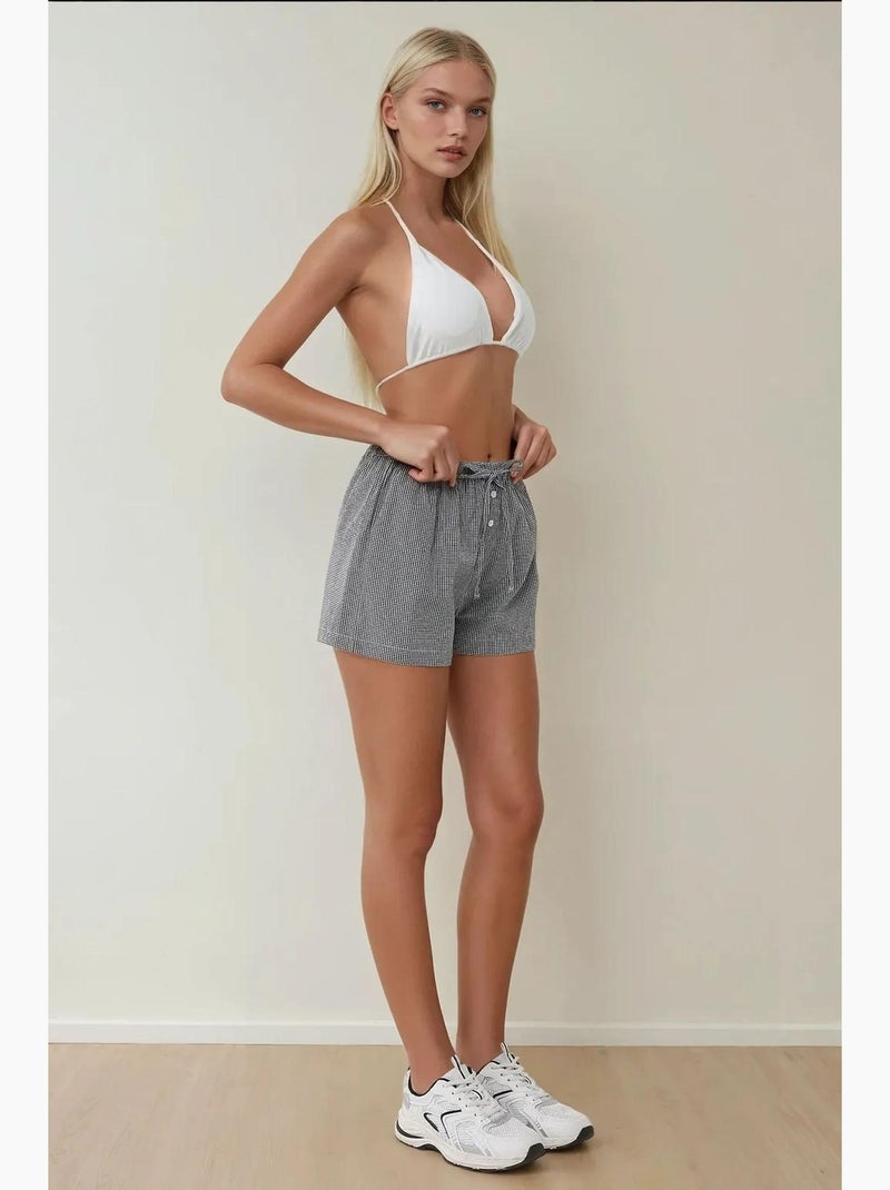Short rayé coupe décontractée hiccup Noir - Kiabi