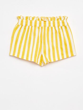 Short rayé en maille texturée