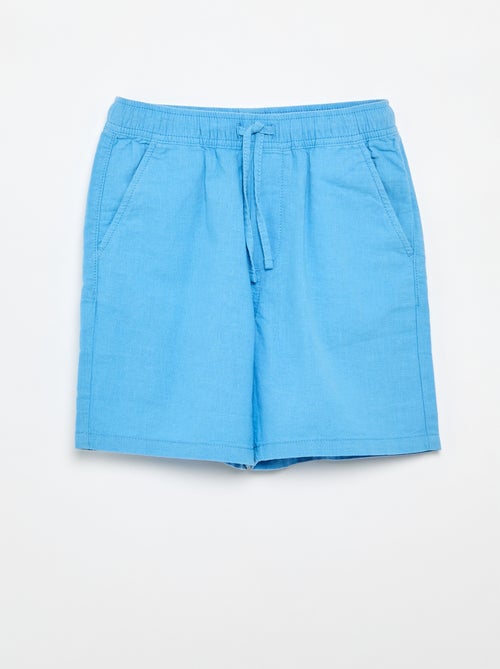 Short rayé léger en lin mélangé - Kiabi