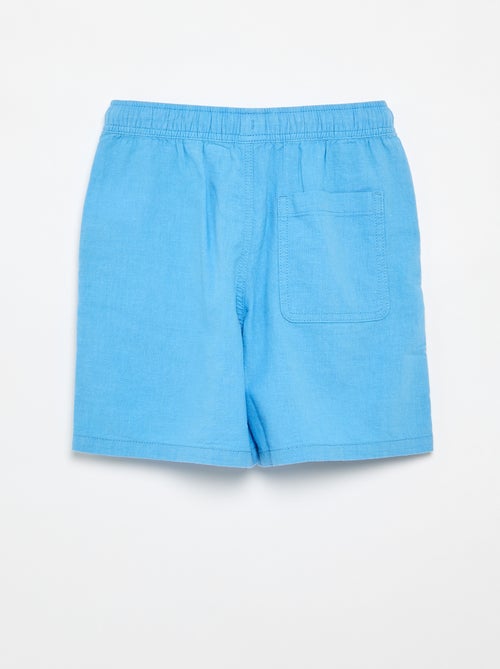 Short rayé léger en lin mélangé - Kiabi