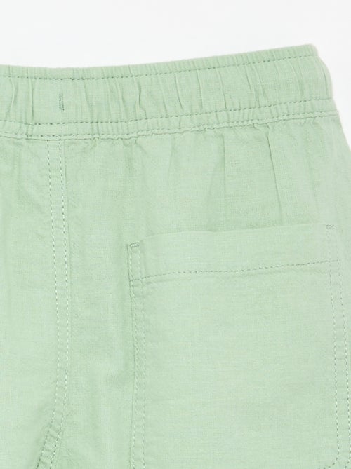 Short rayé léger en lin mélangé - Kiabi