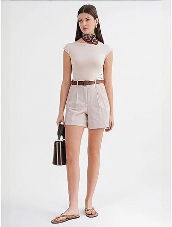 Short rayé taille haute mixray