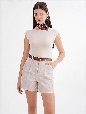 Short rayé taille haute mixray