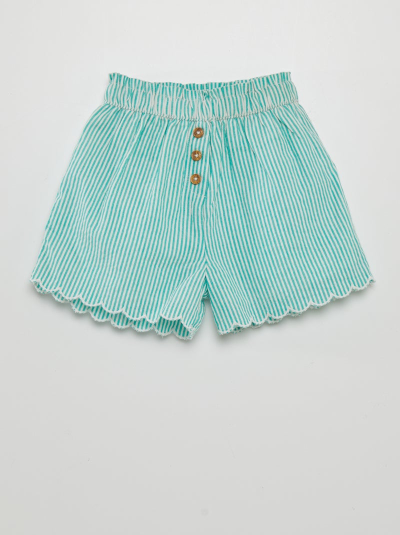 Short rayé Vert - Kiabi