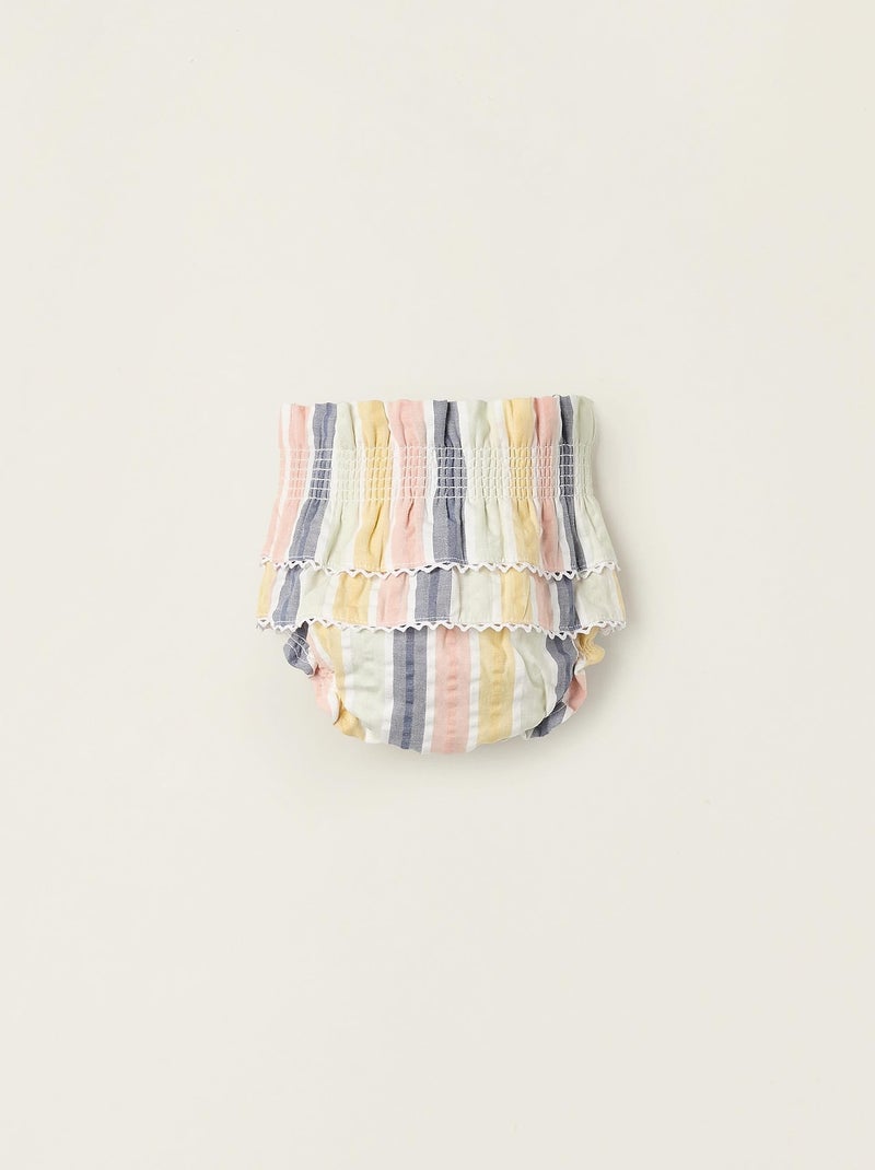 Short Rayures et volants SUMMER BREEZE Beige clair - Kiabi