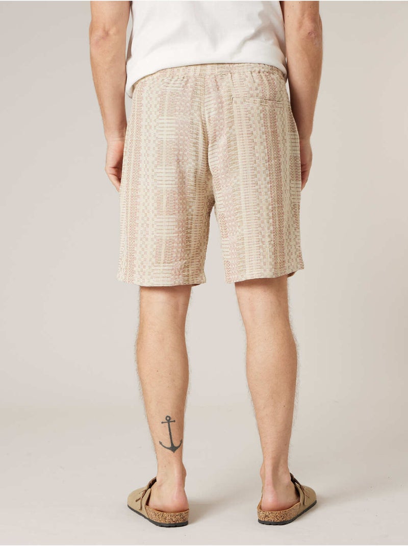 Short régular homme en 100% coton 'Deeluxe' Beige coquille - Kiabi