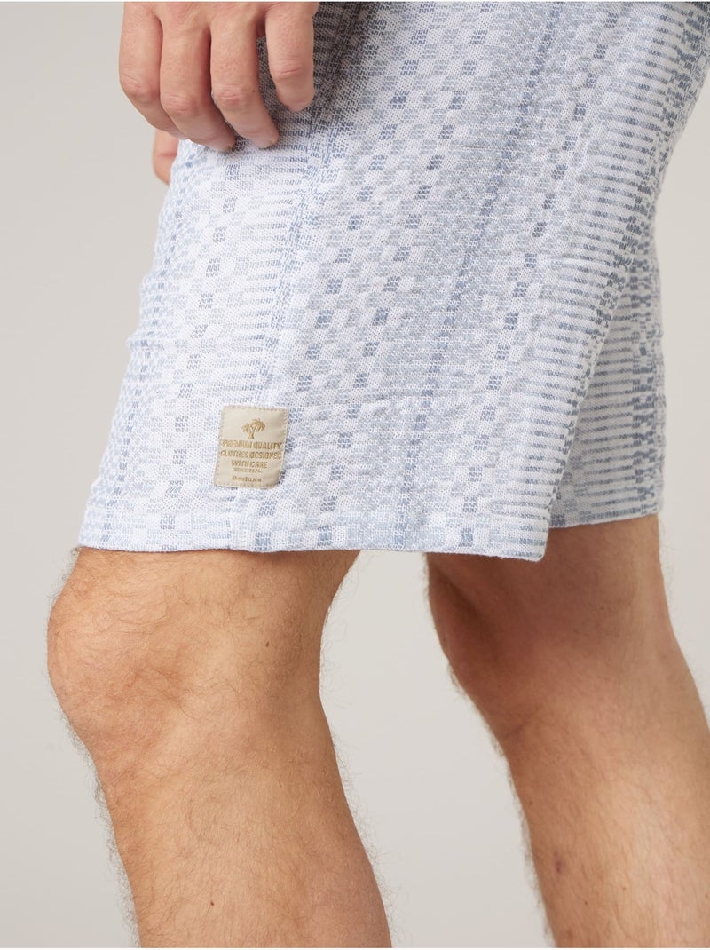 Short régular homme en 100% coton 'Deeluxe' Bleu - Kiabi