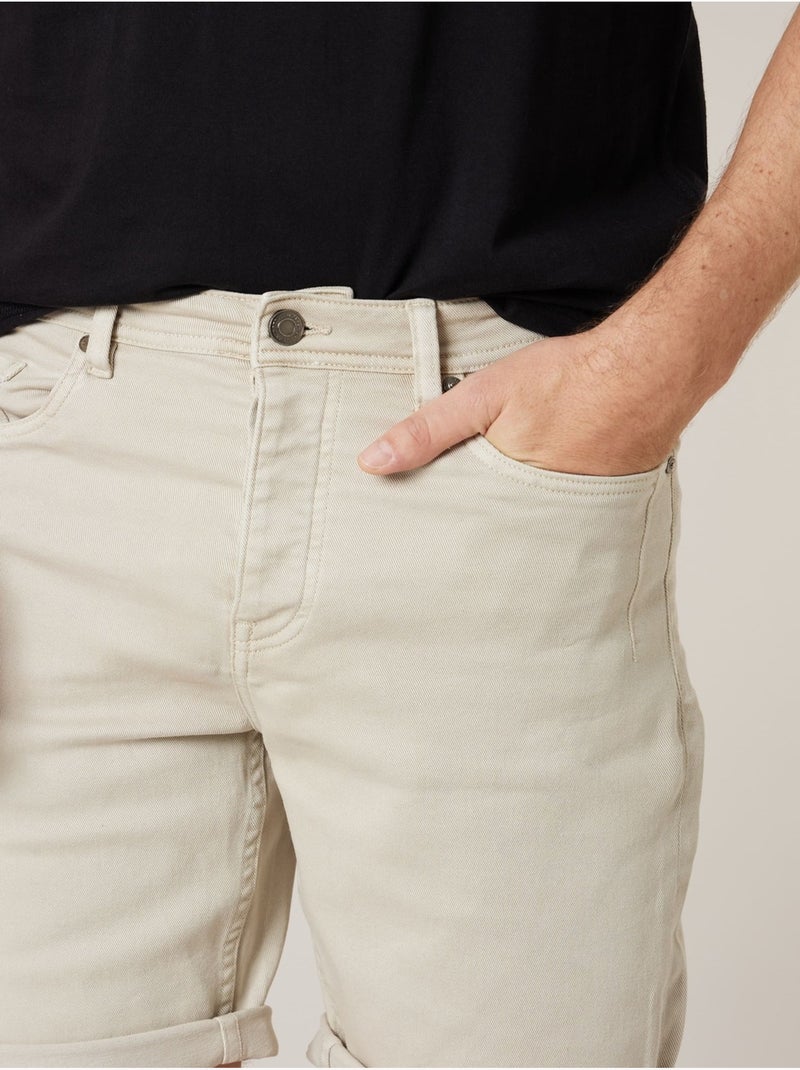 Short regular homme en jean 'Deeluxe' Gris clair - Kiabi