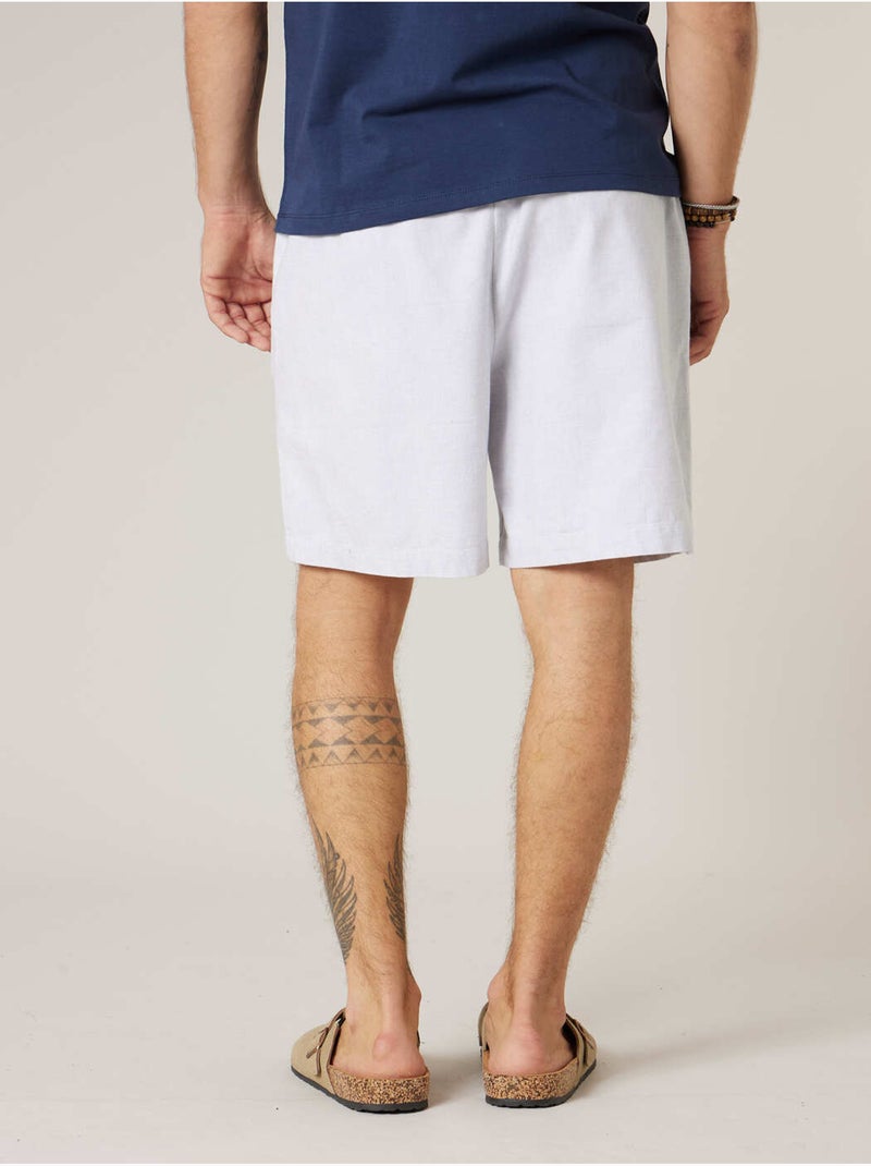 Short relaxed homme coton 'Deeluxe' Gris clair - Kiabi