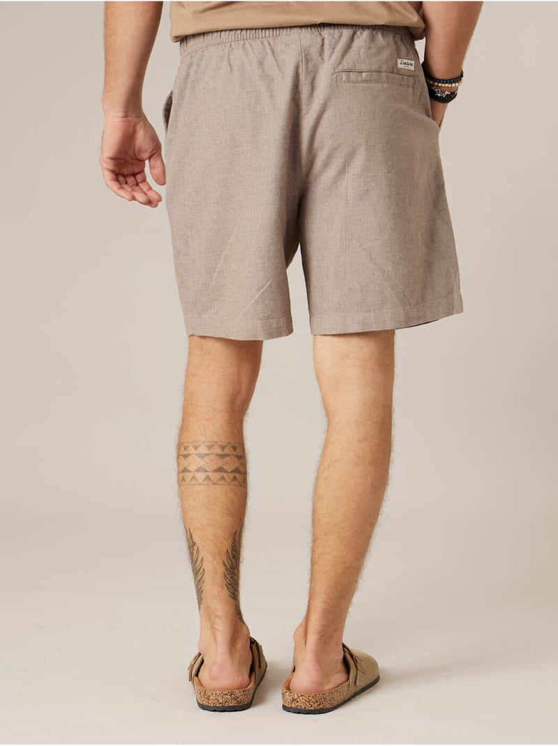Short relaxed homme coton 'Deeluxe' Marron cappuccino - Kiabi