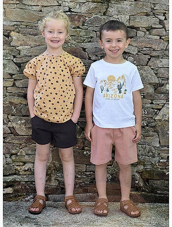 Short Rolande en toile nattée