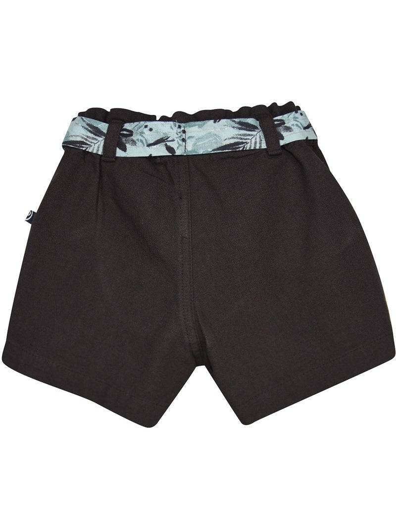 Short Rolande en toile nattée Gris - Kiabi