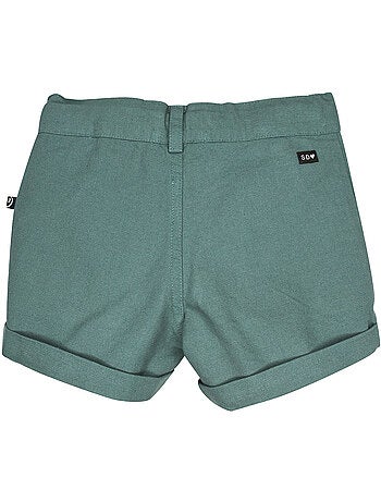 Short Rosaria en toile nattée
