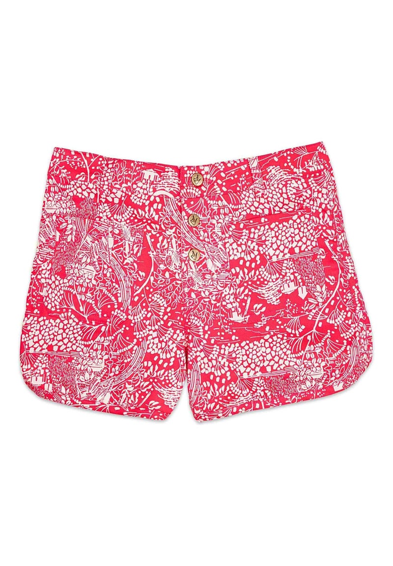 Short     rouge fleuri blanc  ZOÉ - 'LA FAUTE A VOLTAIRE' Blanc Rouge - Kiabi
