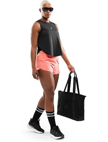 Short running double couche femme fitness femme alloy coral