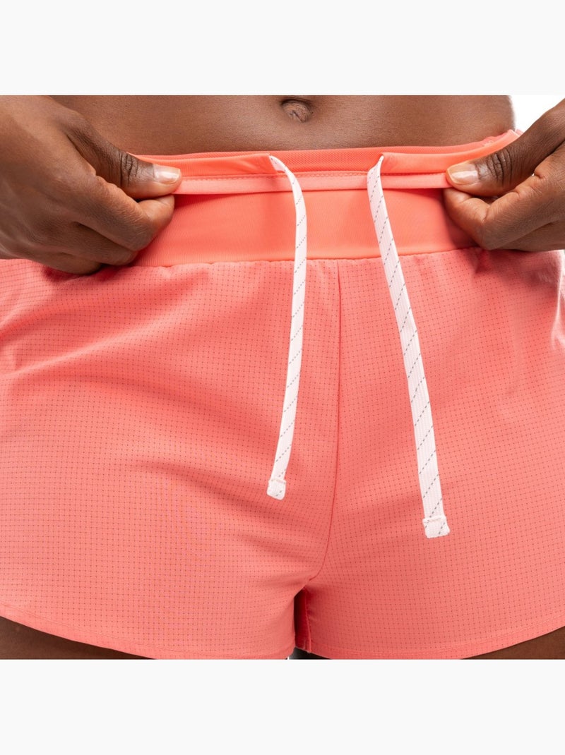 Short running double couche femme fitness femme alloy coral Rose - Kiabi
