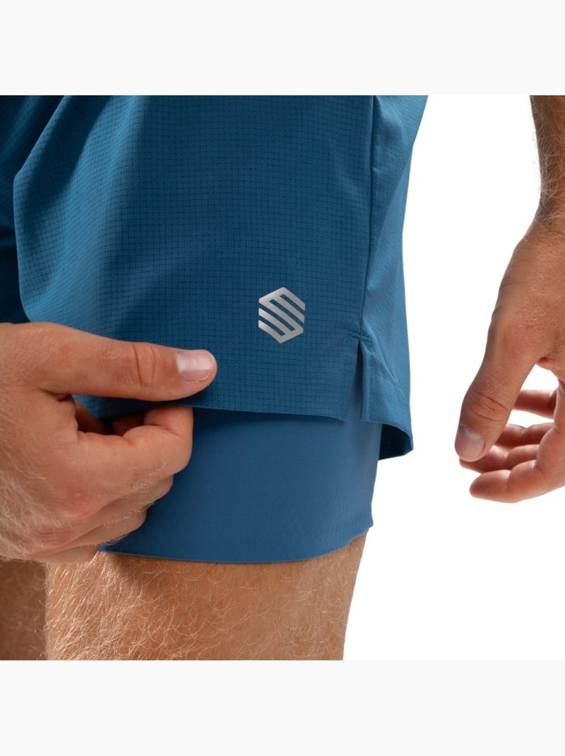 Short running double couche homme fitness homme admix Bleu - Kiabi