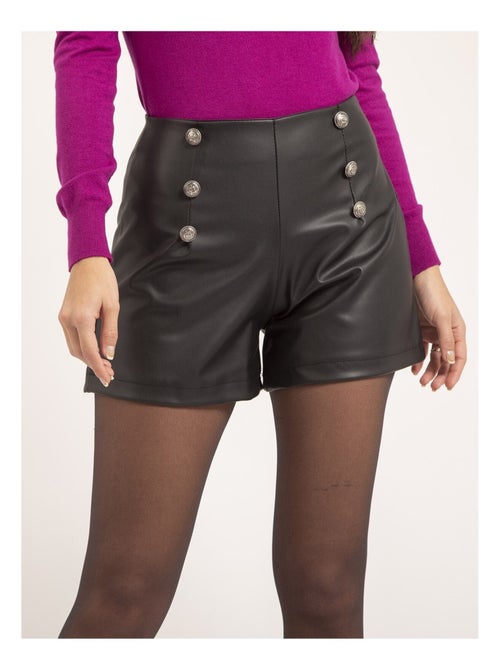 Short simili cuir taille haute XATINA - Kiabi