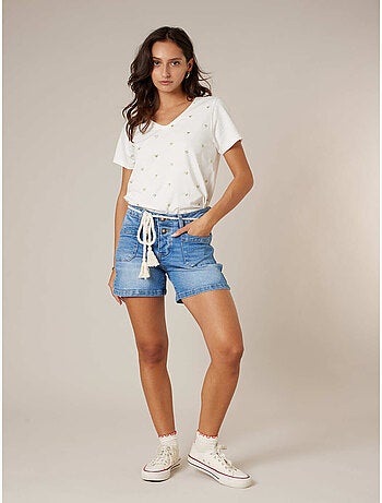 Short slim femme en jean 'Deeluxe'